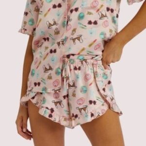 Playful Promises Bodil Jane Ruffle Hem Pajama Short in Girls Best Friend Size 12